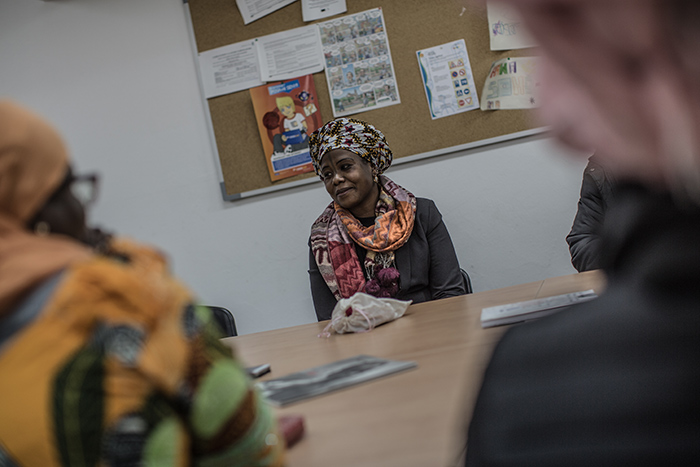 Dialla Diarra. Presidenta de la asociación de mujeres subsaharianas Legki Yakaru” width= Dialla Diarra. Presidenta de la asociación de mujeres subsaharianas Legki Yakaru